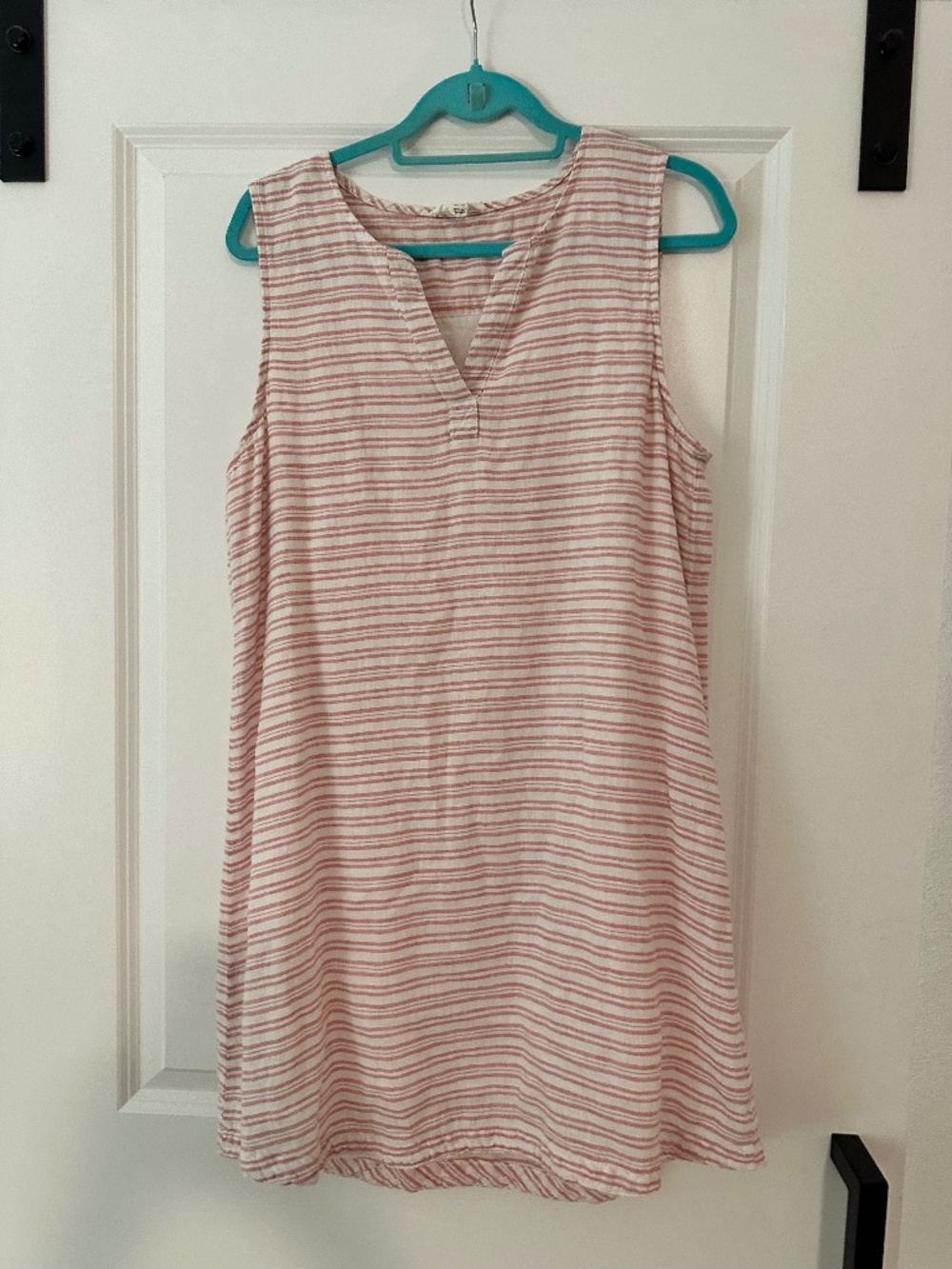 Beachlunchlounge Horizontal Striped Linen Dress Size Large